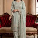 AANGAN PREMIUM EMBROIDERED CHIKAN-KARI