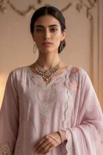 AANGAN PREMIUM EMBROIDERED CHIKAN-KARI