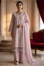 AANGAN PREMIUM EMBROIDERED CHIKAN-KARI
