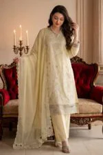 AANGAN PREMIUM EMBROIDERED CHIKAN-KARI