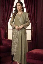 BISMA LUXURY CHIFFON 3-Piece Embroidered Suit
