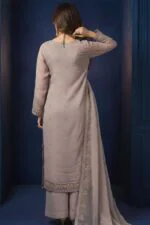 BISMA LUXURY CHIFFON 3-Piece Embroidered Suit