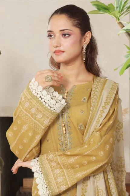 ELMIRA | 3 PC Unstitch Luxury Embroidered