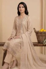 JHOMROO | Luxury Embroidered Chiffon | Stitched 3-PC - Image 2