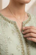 JHOMROO | Luxury Embroidered Chiffon | Stitched 3-PC - Image 3