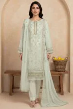 JHOMROO, Luxury Chiffon, Stitched 3 Piece, Hand Embroidered, Festive Wear, Pakistani Formal Wear.