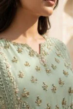 JHOMROO | Luxury Embroidered Chiffon | Stitched 3-PC - Image 3