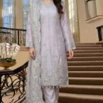 JIYA Stitched Sheesha Silk Embroidered Suit with Handwork.
