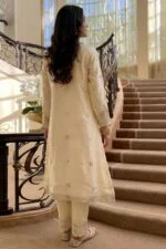 JIYA Stitched Sheesha Silk Embroidered Suit with Handwork.