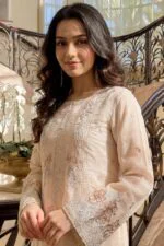 JIYA Stitched Sheesha Silk Embroidered Suit with Handwork.