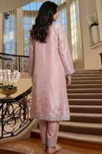 JIYA Stitched Sheesha Silk Embroidered Suit with Handwork.