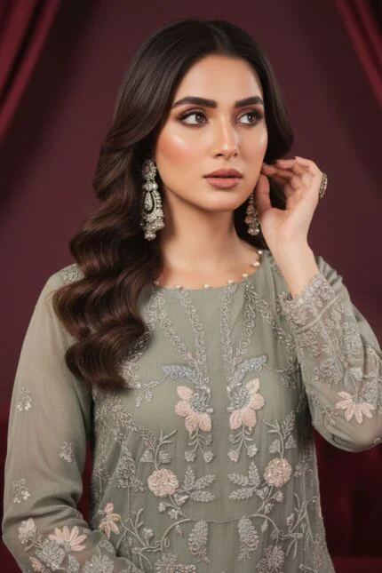 KINZA Luxury Embroidered Chiffon.