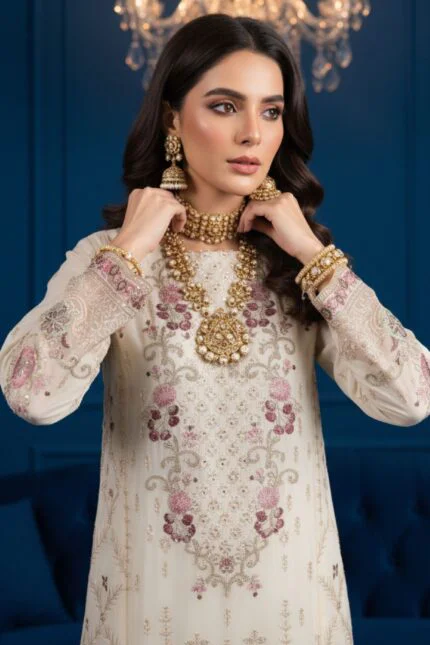 KINZA Luxury Embroidered Chiffon.