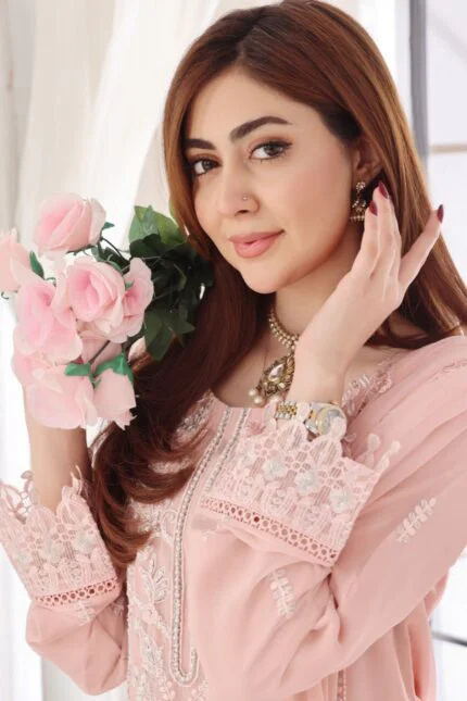 Mahpara Luxury Embroidered Chiffon Suit