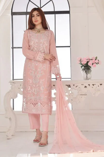 Mahpara Luxury Embroidered Chiffon Suit