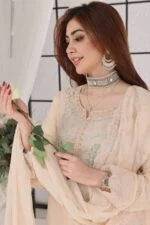 Mahpara Luxury Embroidered Chiffon Suit