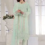 Mahpara Luxury Embroidered Chiffon Suit