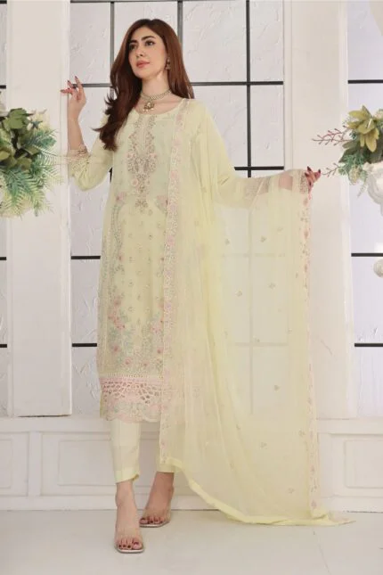 Mahpara Luxury Embroidered Chiffon Suit