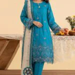 NEESHEY LUXURY SLUB LAWN UNSTITCHED 3PC SUIT