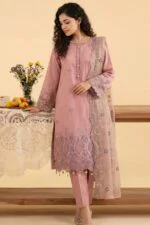 NEESHEY LUXURY SLUB LAWN UNSTITCHED 3PC SUIT