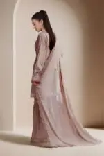 RANGOON Luxury Chiffon Gharara Stitched 3-Piece Suit