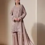 RANGOON Luxury Chiffon Gharara Stitched 3-Piece Suit