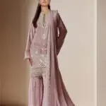 RANGOON Luxury Chiffon Gharara Stitched 3-Piece Suit