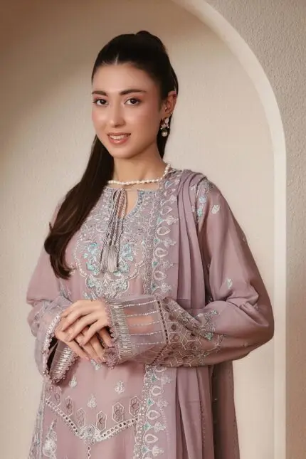 RANGOON Luxury Chiffon Gharara Stitched 3-Piece Suit