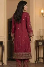 SALLY LUXURY RAW SILK EMBROIDERED SUIT