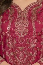 SALLY LUXURY RAW SILK EMBROIDERED SUIT