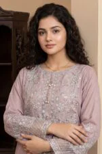 SALLY LUXURY RAW SILK EMBROIDERED SUIT