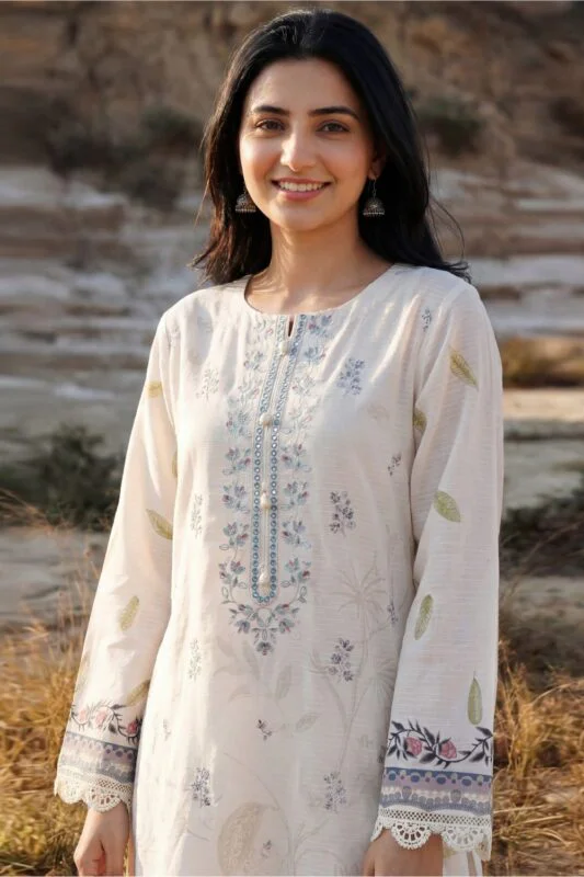 SASSI LUXURY LAWN 3-Piece Embroidered Digital Printed Suit