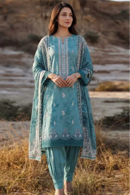 SASSI LUXURY LAWN 3-Piece Embroidered Digital Printed Suit