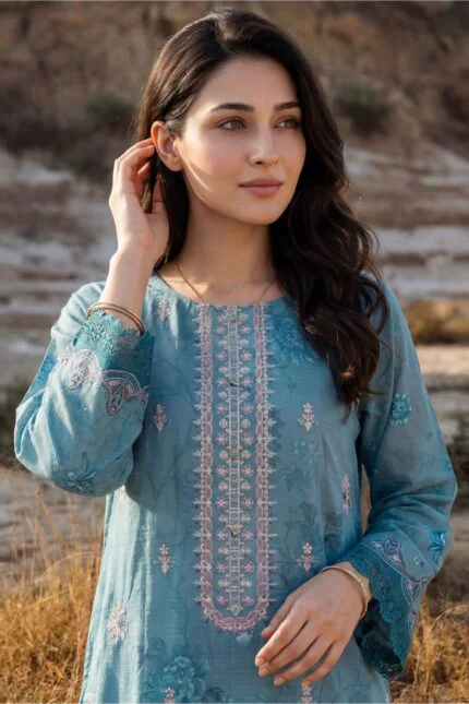 SASSI LUXURY LAWN 3-Piece Embroidered Digital Printed Suit
