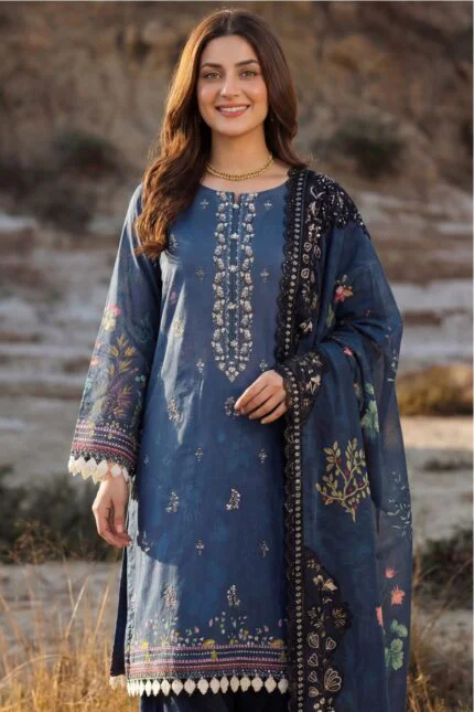 SASSI LUXURY LAWN 3-Piece Embroidered Digital Printed Suit