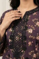 ANDAZ PREMIUM UNSTITCHED EMBROIDERED CUT DANA LAWN SUIT