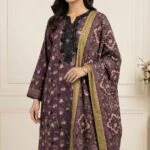 ANDAZ PREMIUM UNSTITCHED EMBROIDERED CUT DANA LAWN SUIT