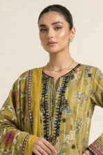 ANDAZ PREMIUM UNSTITCHED EMBROIDERED CUT DANA LAWN SUIT