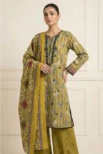 ANDAZ PREMIUM UNSTITCHED EMBROIDERED CUT DANA LAWN SUIT