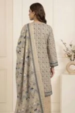 ANDAZ PREMIUM UNSTITCHED EMBROIDERED CUT DANA LAWN SUIT