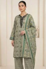 ANDAZ PREMIUM UNSTITCHED EMBROIDERED CUT DANA LAWN SUIT