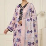ANDAZ PREMIUM UNSTITCHED EMBROIDERED CUT DANA LAWN SUIT