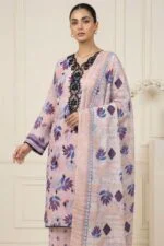 ANDAZ PREMIUM UNSTITCHED EMBROIDERED CUT DANA LAWN SUIT