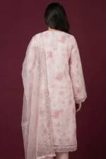 Luxury Embroidered Organza Suit EVA Collection with Clutch and Khosa