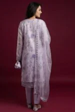 Luxury Embroidered Organza Suit EVA Collection with Clutch and Khosa