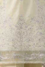 FARMAISH LUXURY SEMI-STITCHED EMBROIDERED CHICKEN KARI LAWN SUIT