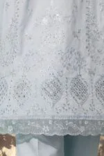 FARMAISH LUXURY SEMI-STITCHED EMBROIDERED CHICKEN KARI LAWN SUIT