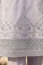 FARMAISH LUXURY SEMI-STITCHED EMBROIDERED CHICKEN KARI LAWN SUIT