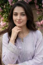 FARMAISH LUXURY SEMI-STITCHED EMBROIDERED CHICKEN KARI LAWN SUIT