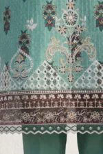 HEMLINE LUXURY UNSTITCHED CHIKEN-KARI EMBROIDERED TANA DORA LAWN SUIT